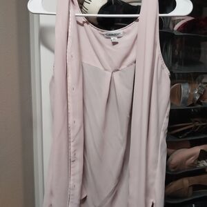 Calvin Klein button up sleeveless blouse size XL
